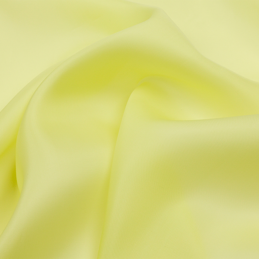 Premium Sunny Lime Silk Satin Face Organza | Mood Fabrics