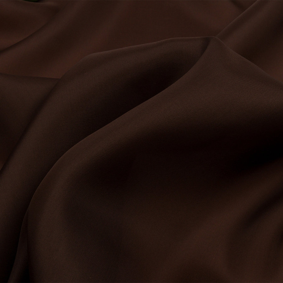 Premium Chocolate Wide Silk Satin Face Organza | Mood Fabrics