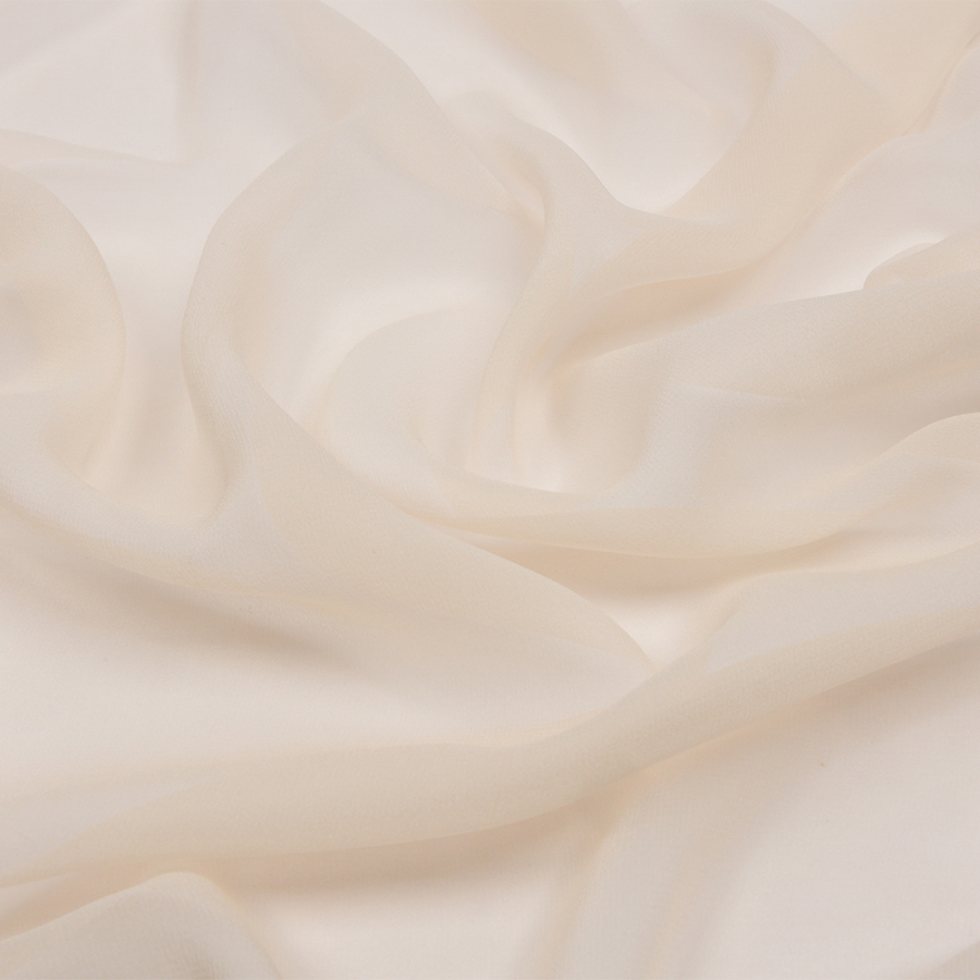 Premium Cream Pink Silk Chiffon | Mood Fabrics