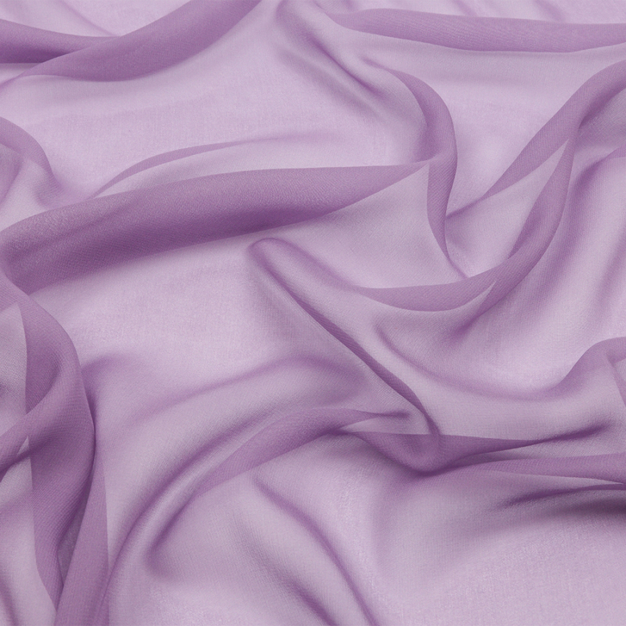 Premium Dusk Mauve Silk Chiffon | Mood Fabrics