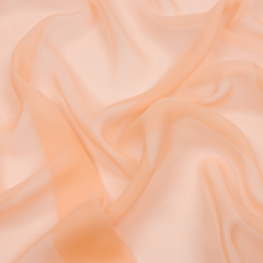 Premium Peach Silk Chiffon | Mood Fabrics