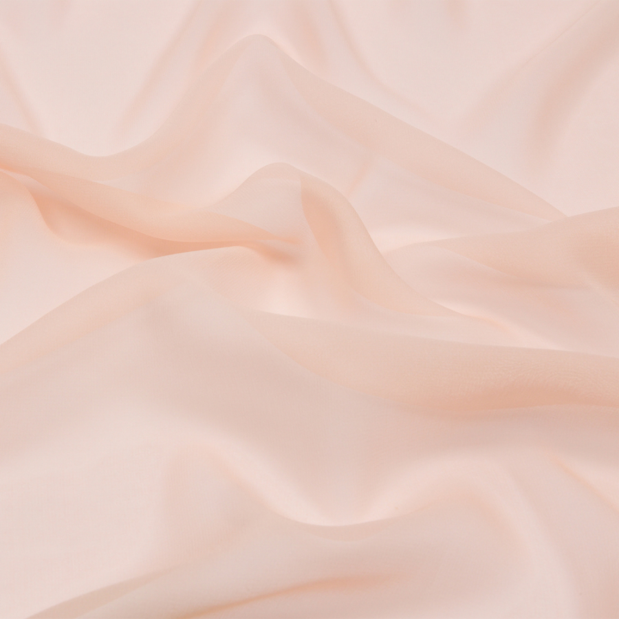 Premium Pale Blush Silk Wide Chiffon | Mood Fabrics