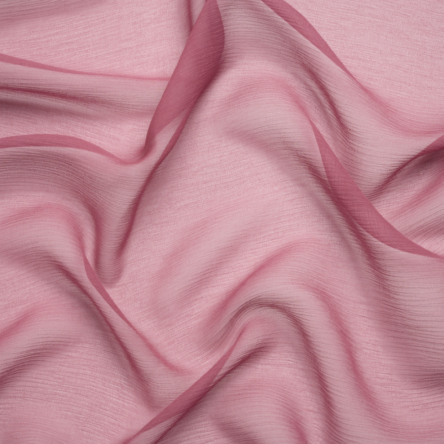Premium Crushed Berry Silk Crinkled Chiffon | Mood Fabrics