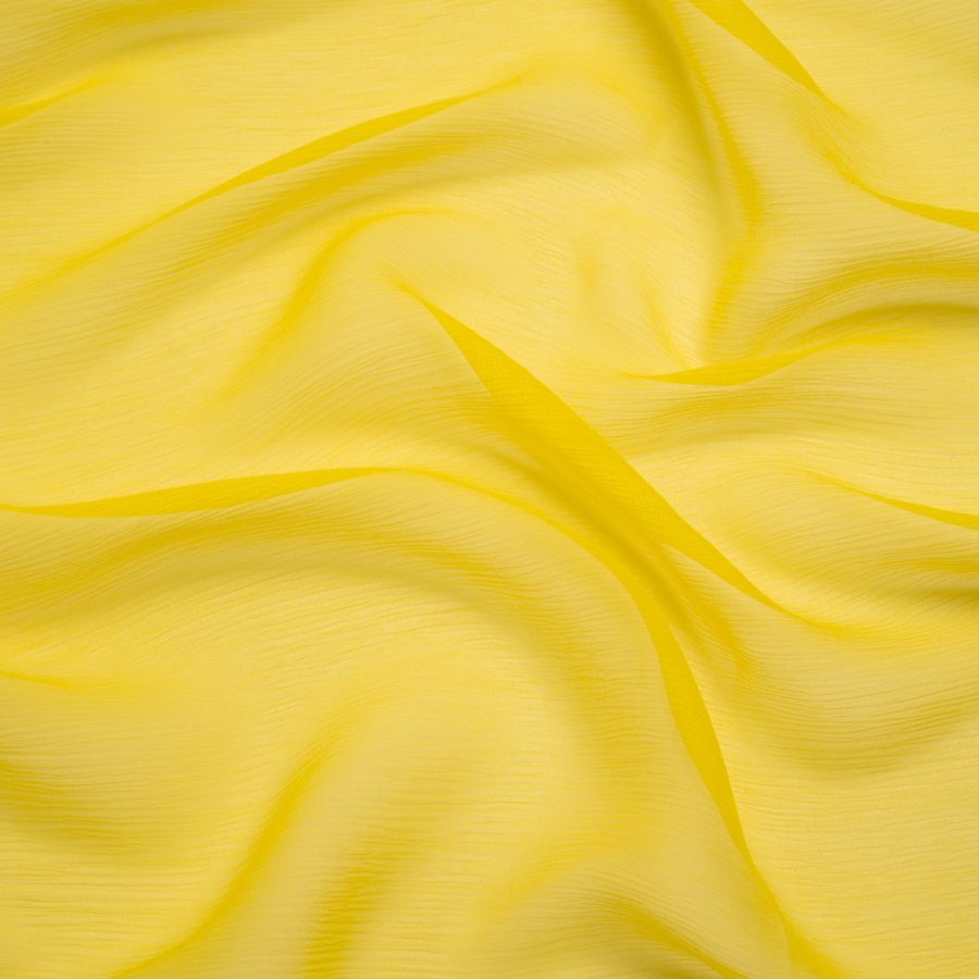Premium Buttercup Silk Crinkled Chiffon | Mood Fabrics