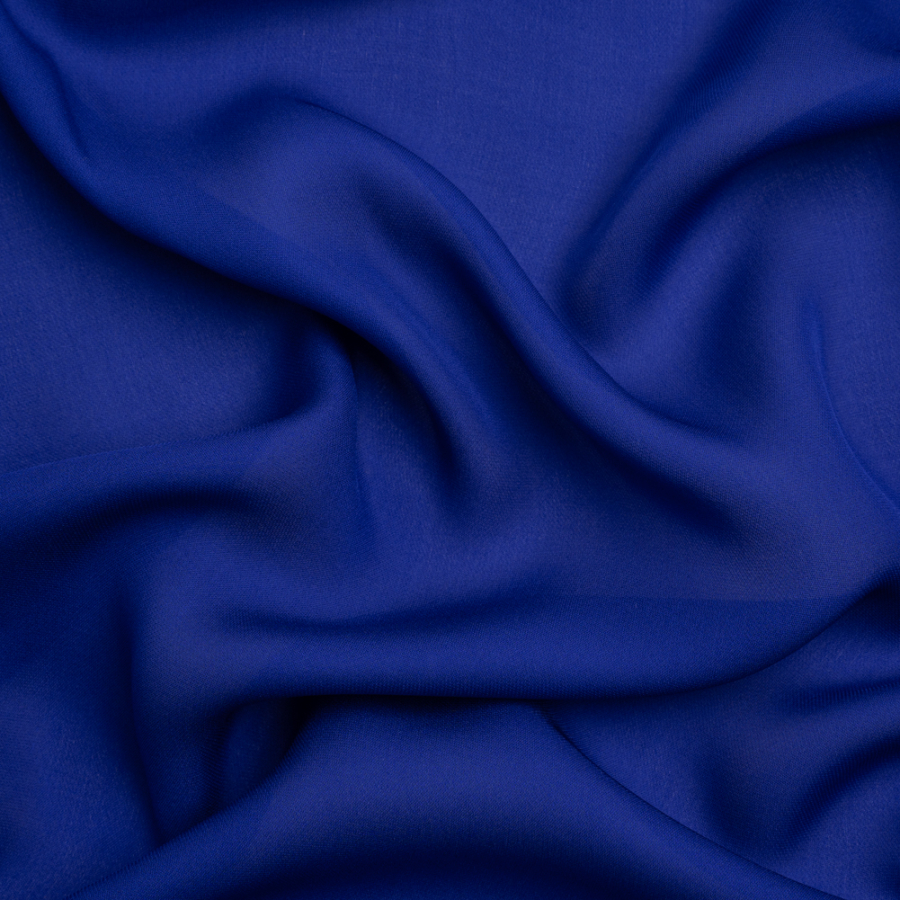 Premium Mazarine Blue Silk Double Georgette | Mood Fabrics