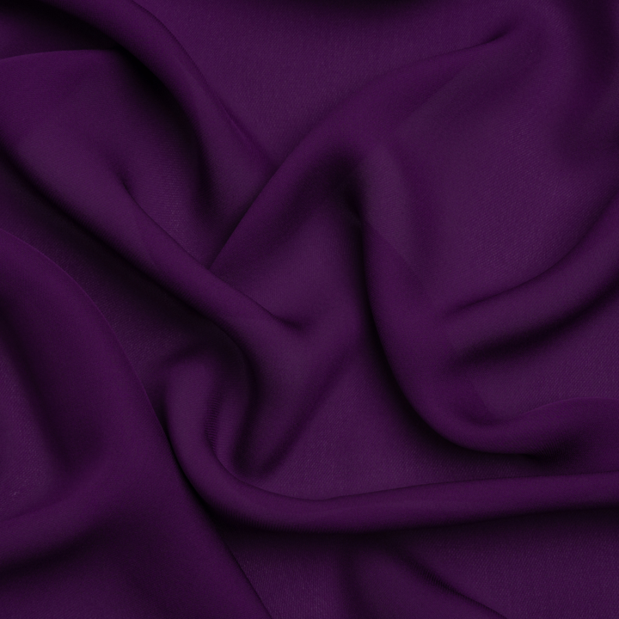 Premium Majesty Purple Silk Double Georgette | Mood Fabrics