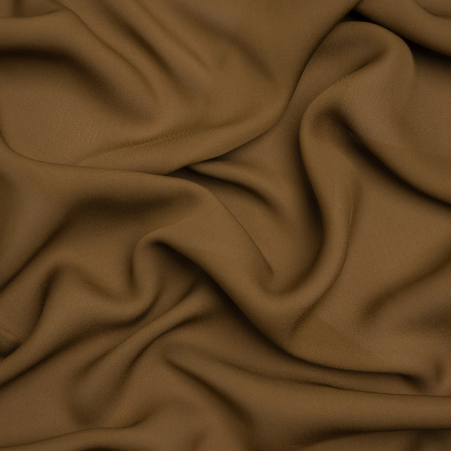 Premium Dark Olive Silk Double Georgette | Mood Fabrics