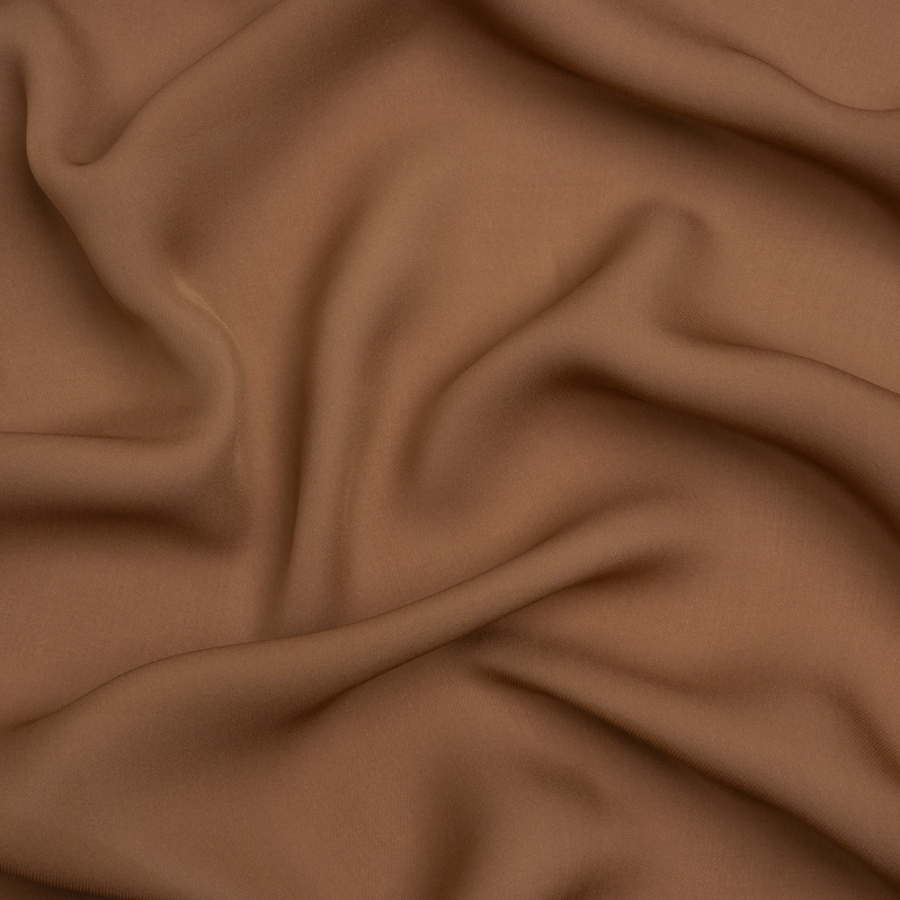 Premium Light Brown Silk Double Georgette | Mood Fabrics