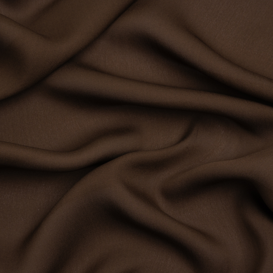 Premium Chocolate Silk Double Georgette | Mood Fabrics