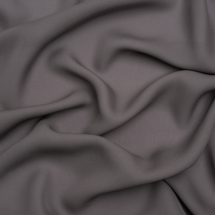 Premium Dark Silver Silk Double Georgette | Mood Fabrics