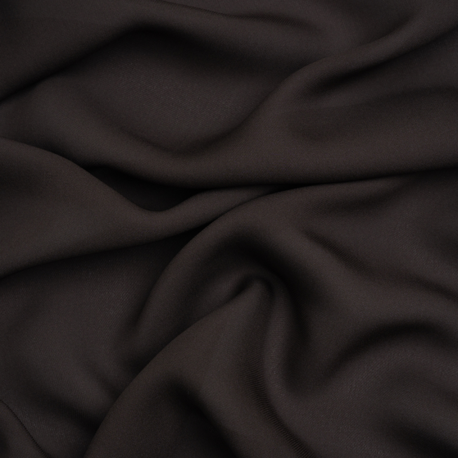 Premium Deep Charcoal Silk Double Georgette | Mood Fabrics