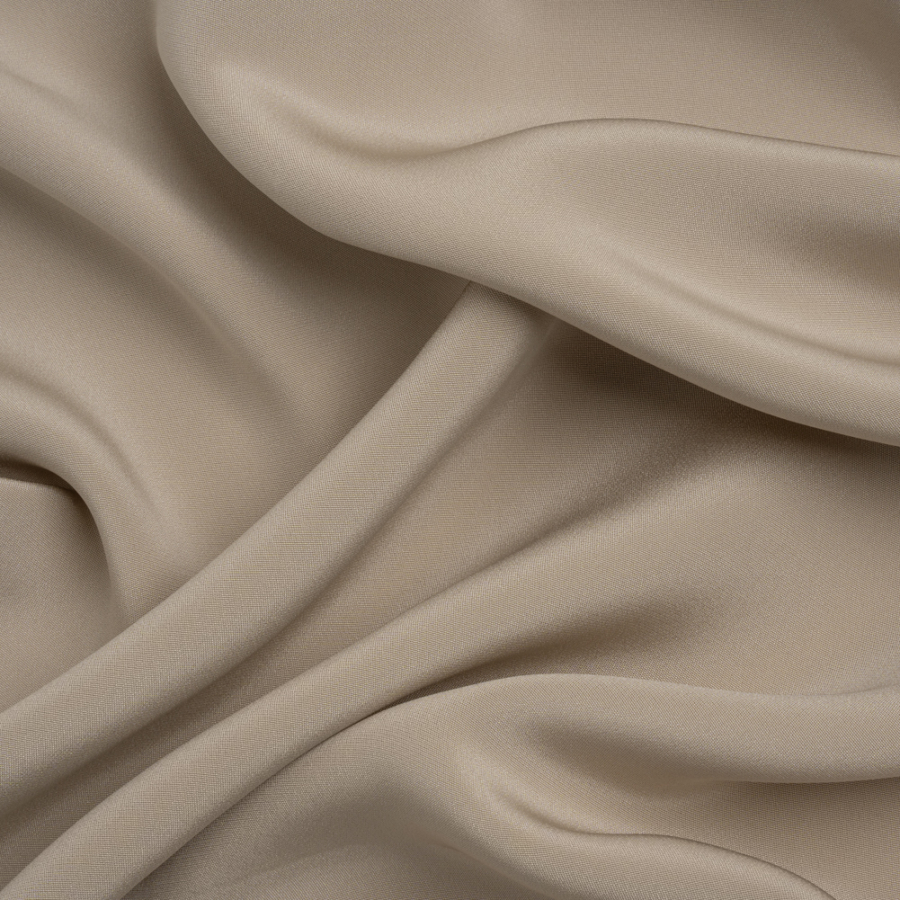 Premium Feather Gray Silk 4-Ply Crepe | Mood Fabrics