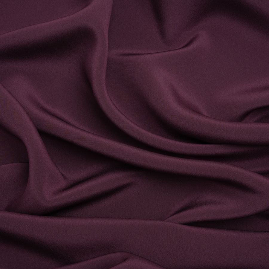 Eggplant Silk 4-Ply Crepe | Mood Fabrics