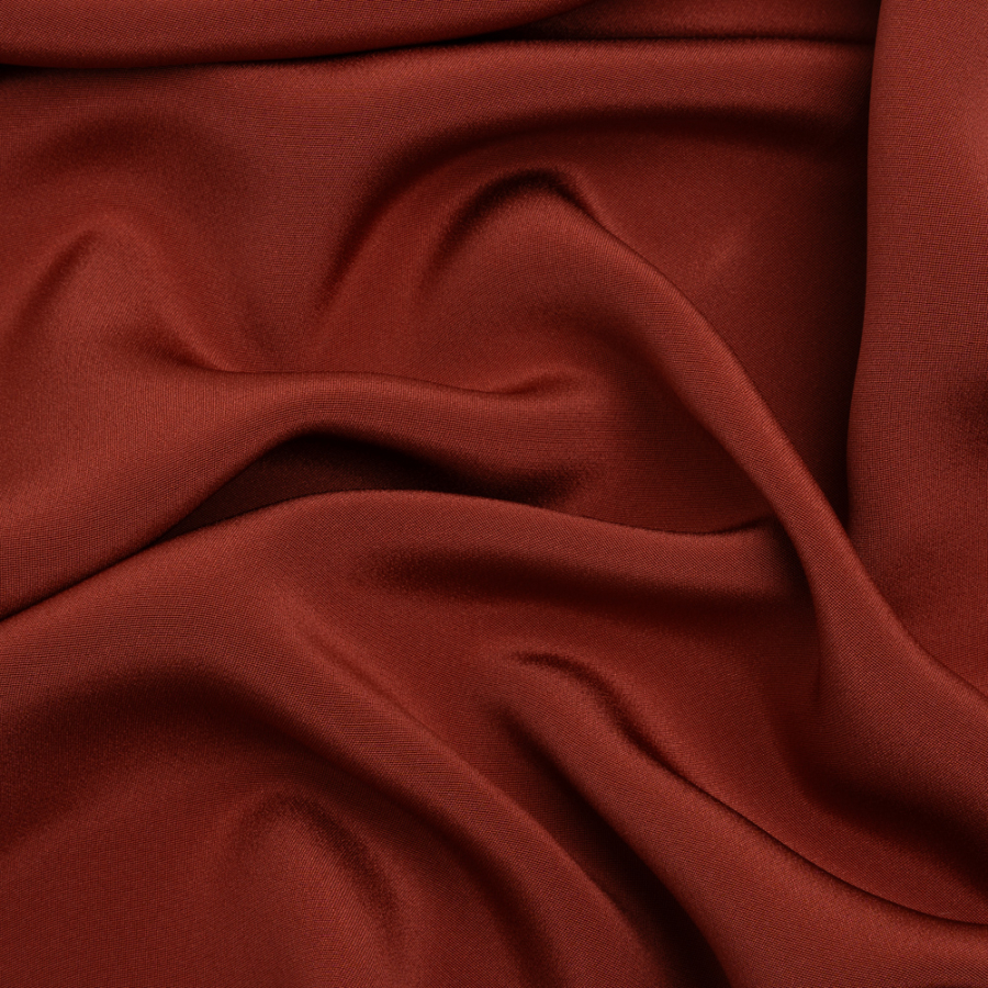 Premium Mahogany Silk 4-Ply Crepe | Mood Fabrics