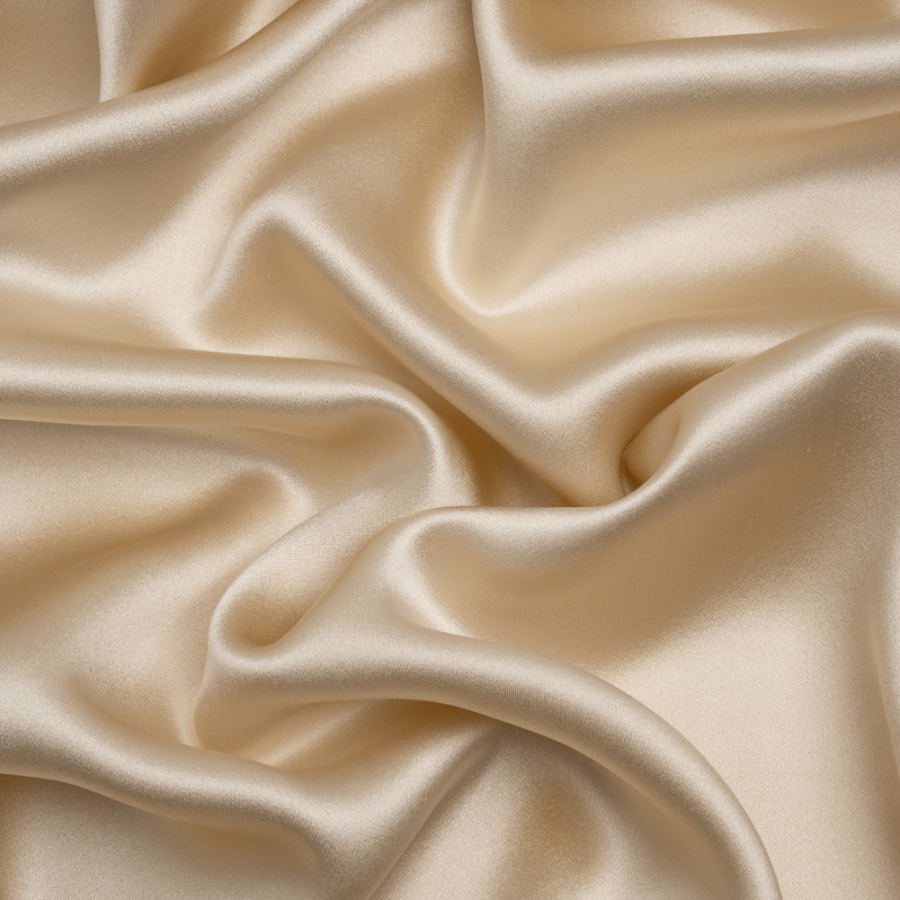 Premium Tapioca Silk Crepe Back Satin | Mood Fabrics