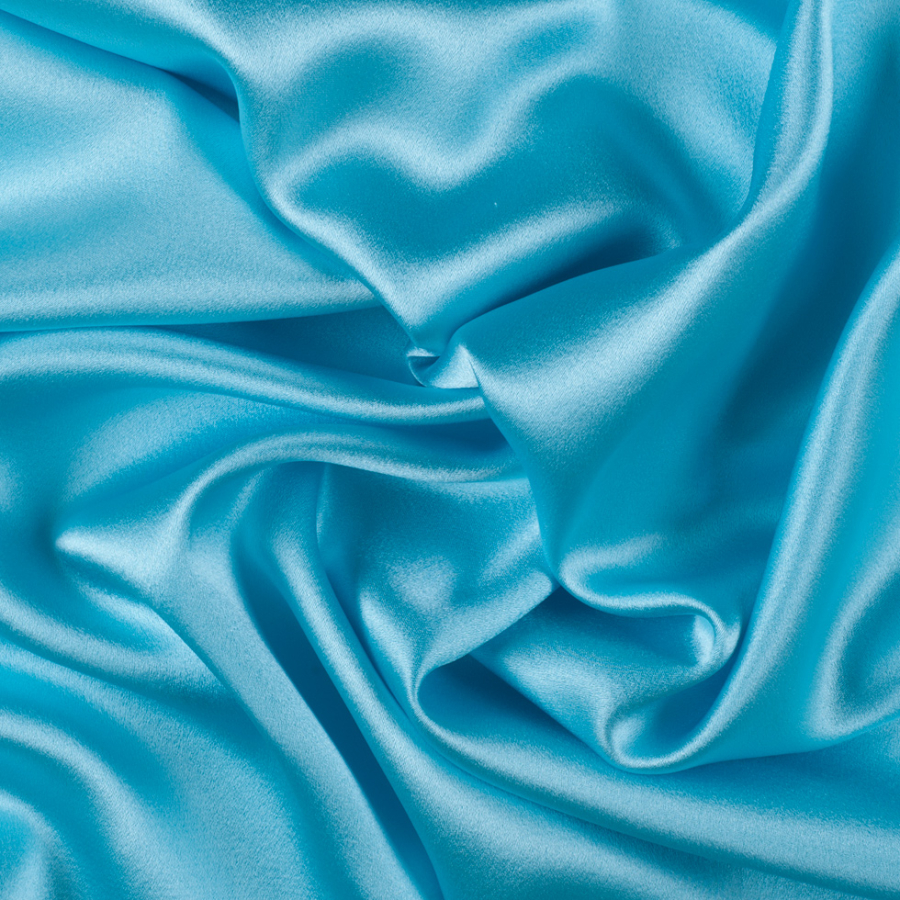 Angel Blue Silk Crepe Back Satin | Mood Fabrics