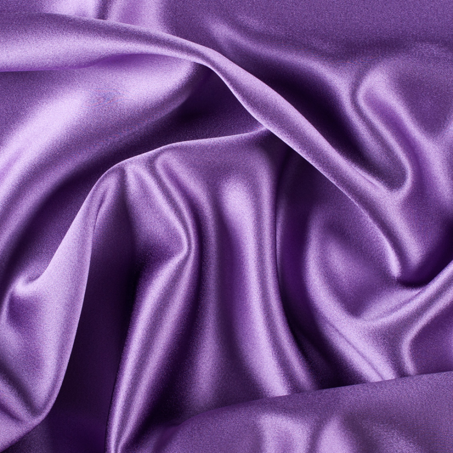 Bright Purple Silk Crepe Back Satin | Mood Fabrics