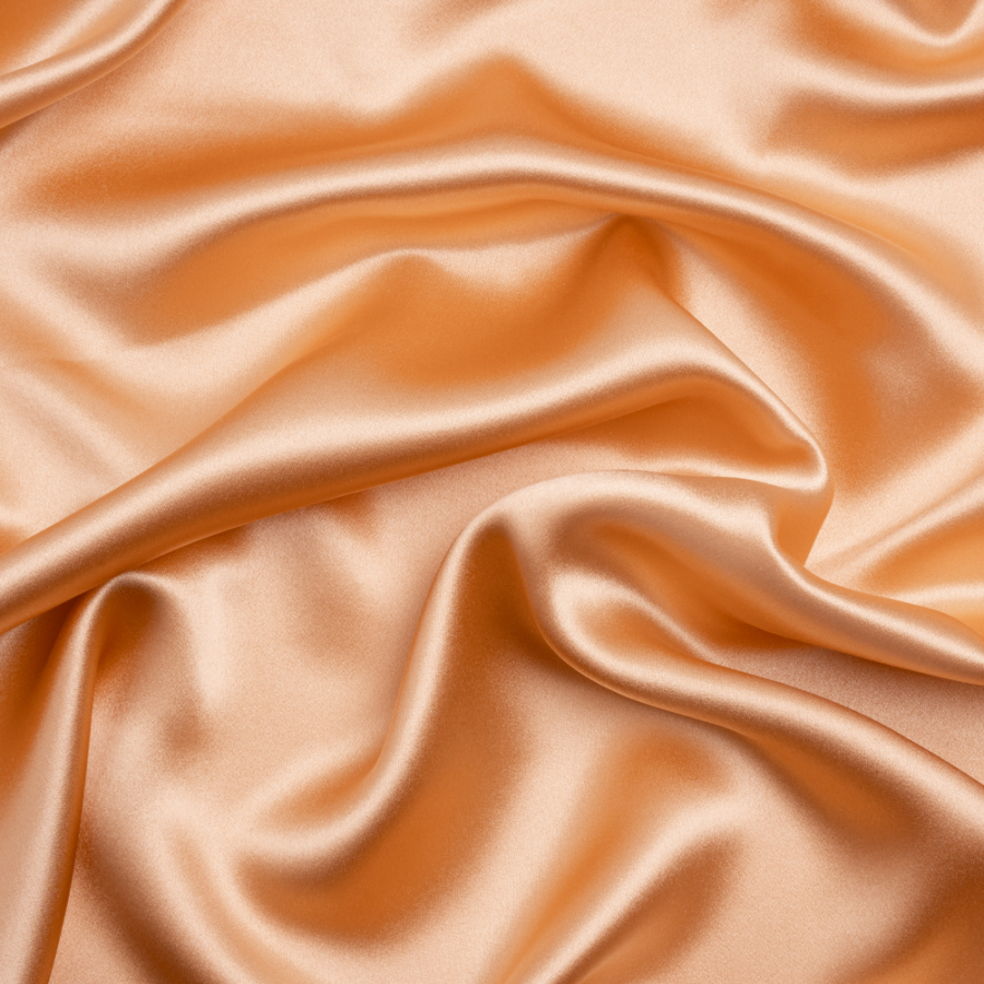 Premium Peach Silk Crepe Back Satin | Mood Fabrics