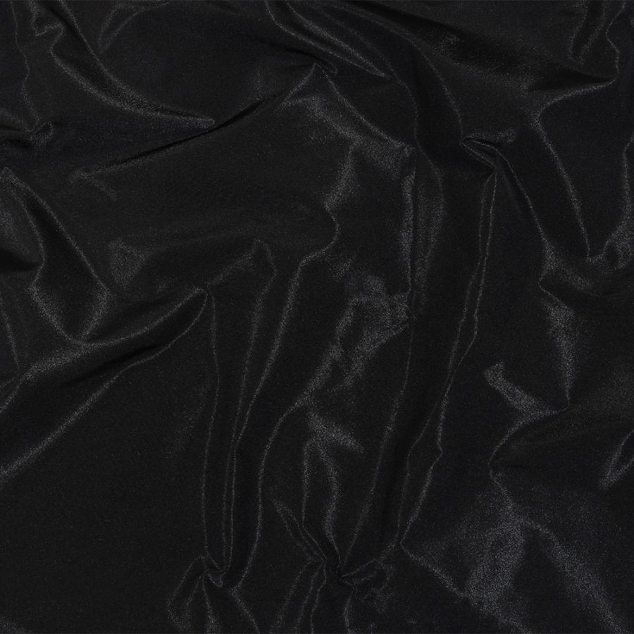Italian Black Premium Polyester Taffeta | Mood Fabrics