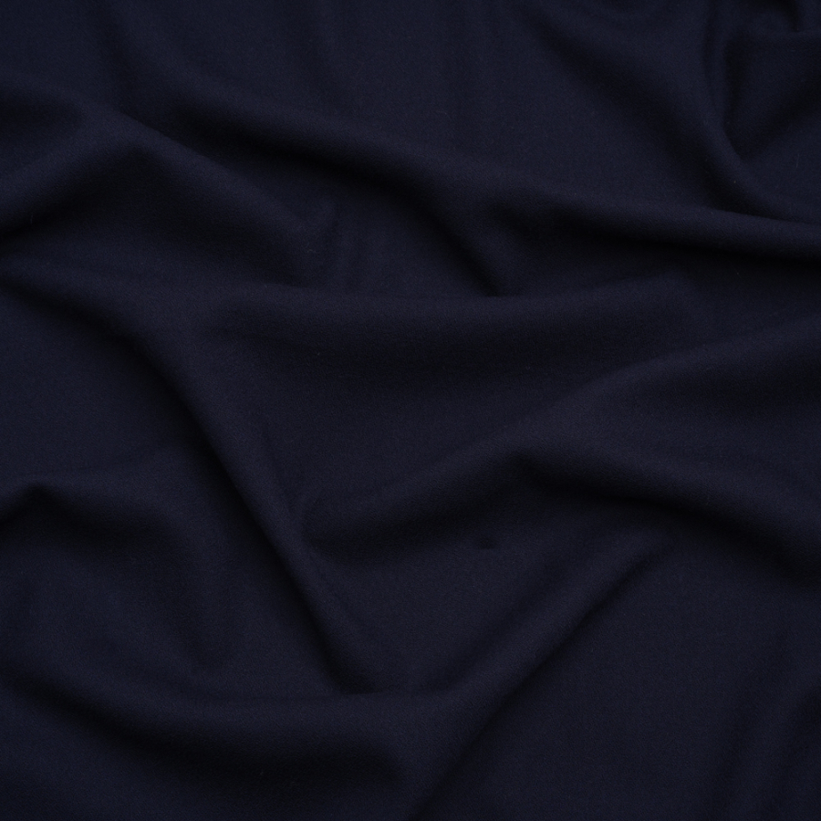 Premium Navy Single Wool Crepe | Mood Fabrics