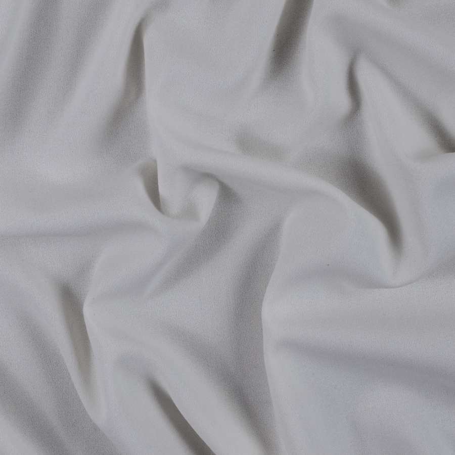 Winter White Single Wool Crepe | Mood Fabrics