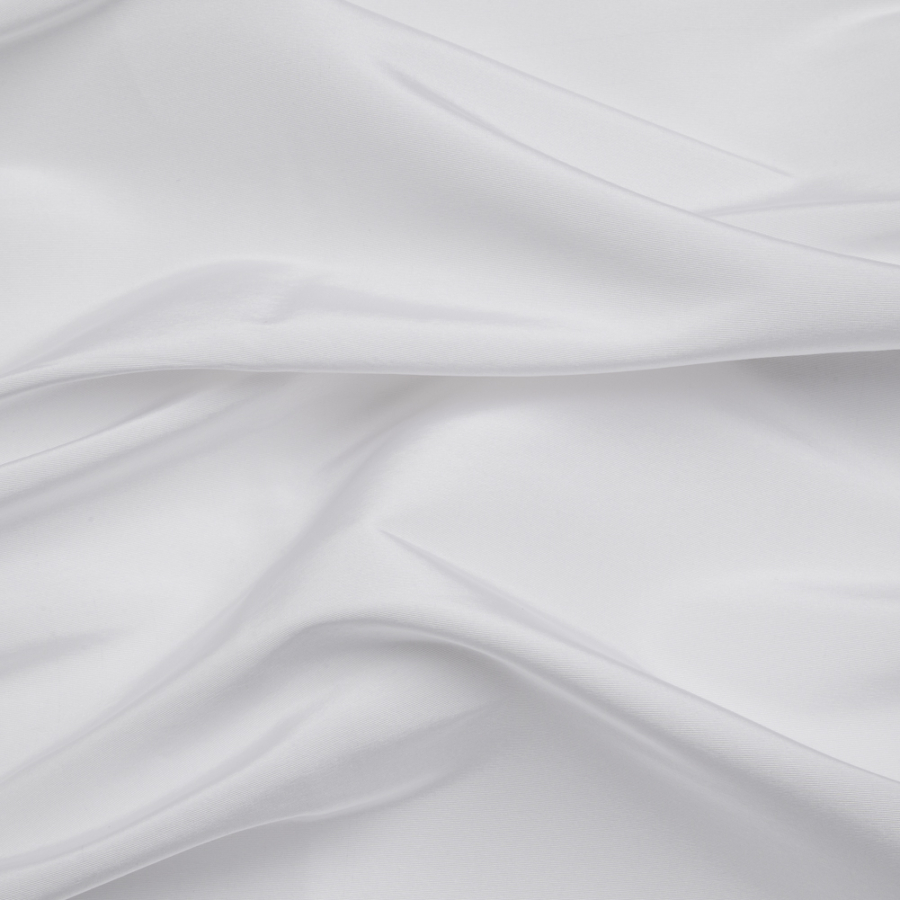 White Solid Silk Faille | Mood Fabrics