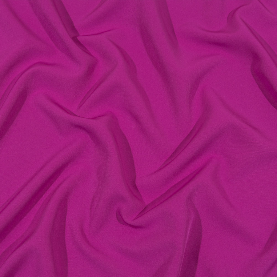 Dark Fuchsia Stretch Recycled Polyester 4 Ply Crepe | Mood Fabrics