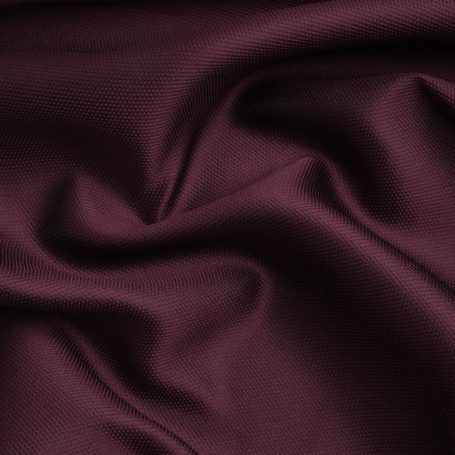 Premium Italian Potent Purple Polyester and Silk Mikado Pique | Mood Fabrics