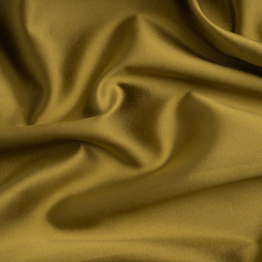 Golden Olive Silk Wool | Mood Fabrics