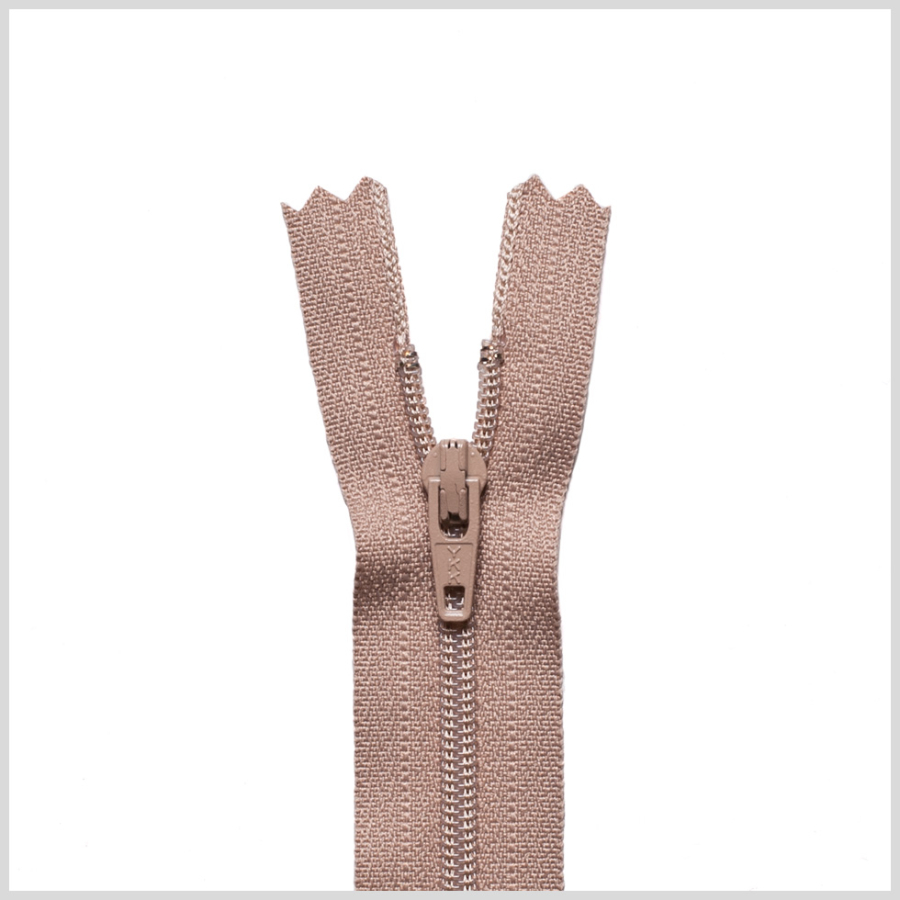 128 Light Khaki 24 Regular Zipper | Mood Fabrics