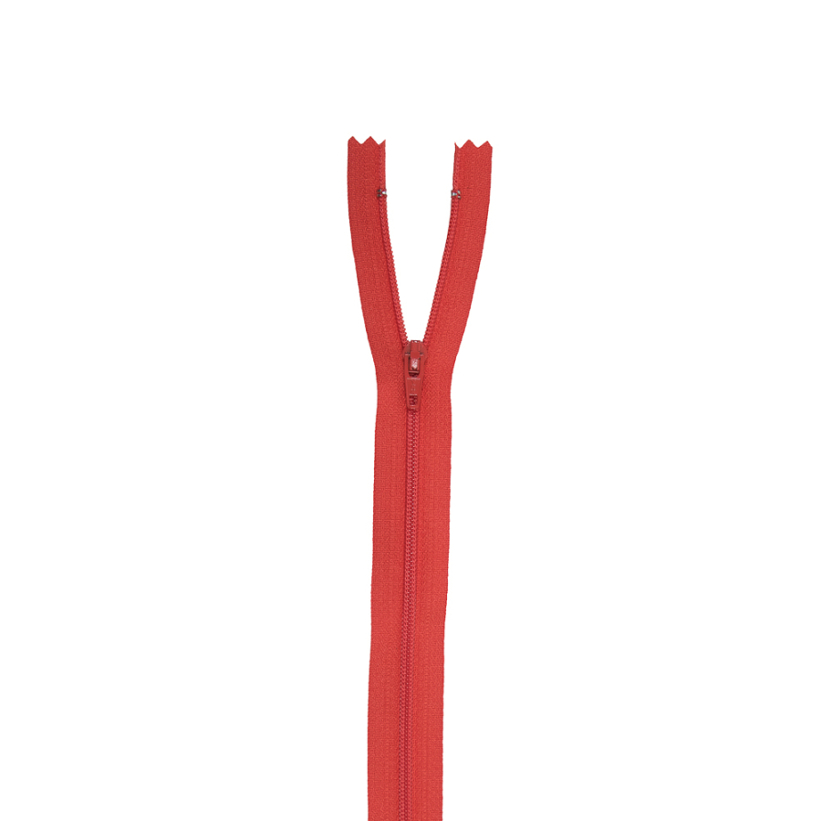 200 Medium Orange-Red Regular Zipper - 24 | Mood Fabrics