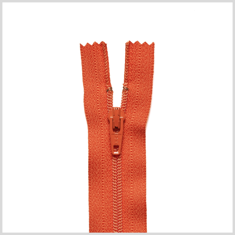 053 Bright Orange 9 Regular Zipper | Mood Fabrics