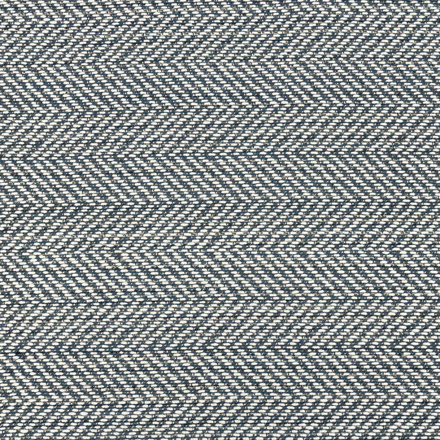 Sunbrella Fusion Posh Sapphire Herringbone Woven | Mood Fabrics