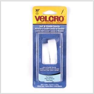 18  x 0.75 White Sew On VELCRO® Brand Fastener