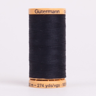 1001 Black 250m Gutermann Natural Cotton Thread
