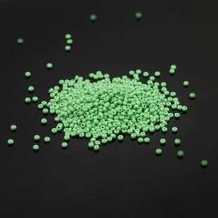 Opaque Lime Round Seed Beads - 8.5 grams