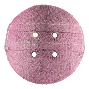 61mm Pink Snakeskin Covered Button