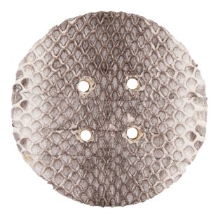 61mm Natural Snakeskin Covered Button