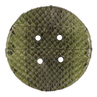 61mm Garden Green Snakeskin Covered Button
