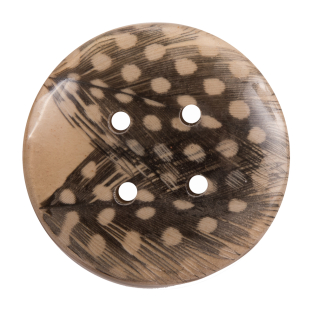 52mm Natural Laminated Feather Coconut Button