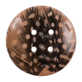 52mm Cashew Laminated Feather Coconut Button