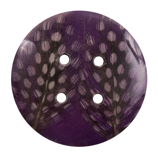 52mm Sunset Purple Laminated Feather Coconut Button