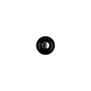 Black Glass Button - 12L/7mm