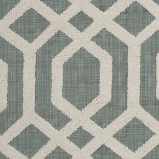 Resort Polyester Woven with a Geometric Faux-Chenille Design