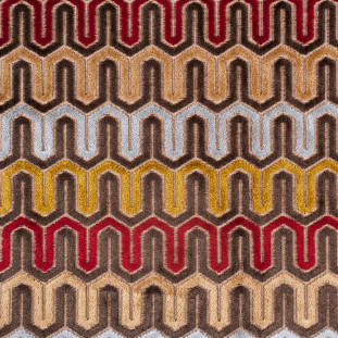 Brown Geometric Velvet Tapestry