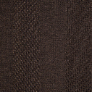 Brown Wides Stripes Linen-Like Woven