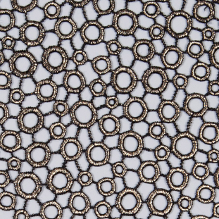 Metallic Gold Couture "Circles" Guipure Lace Fabric