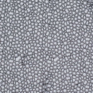 Metallic Silver Couture "Circles" Guipure Lace Fabric