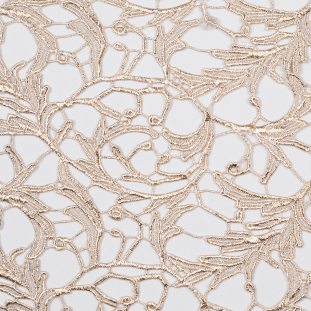 Metallic Gold Scrollwork Couture Guipure Lace Fabric
