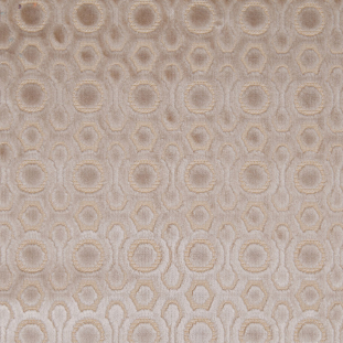 Flax Geometric Pattern Cut Velvet Home Decor Fabric
